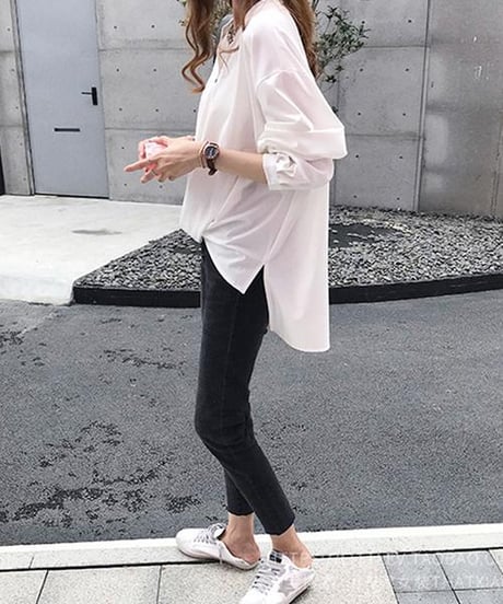 twist chiffon blouse / 3color　hm2896