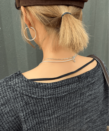 v-neck knit top / 2color　hm1129