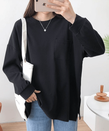 pocket long t-shirt / 3color　hm1425