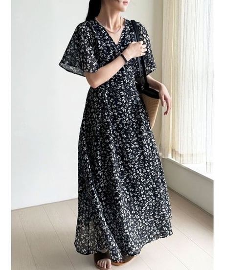 floral flow dress / 2color　hm2409