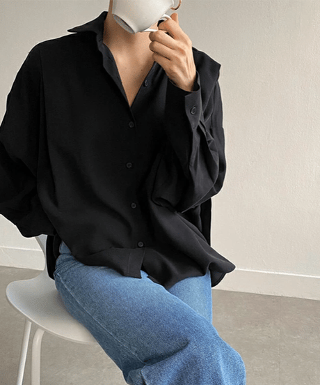 pleats back blouse / 2color　hm2823