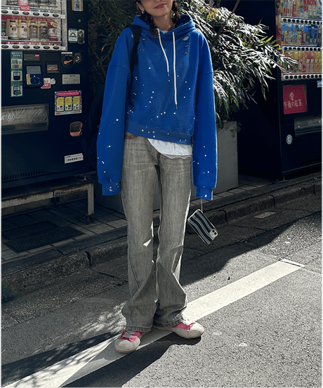 riveted denim pants / 2color　hm1424