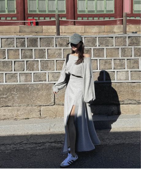 slit long skirt / top　hm2819