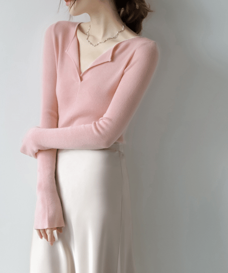 rib fit knit top / 6color　hm2807