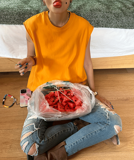 sleeveless sweat pullover / 2color　hm1445