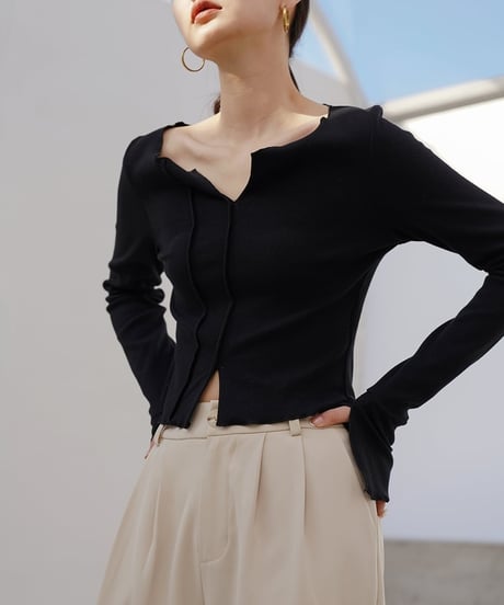 frill slim cutsew / 2color　hm2027