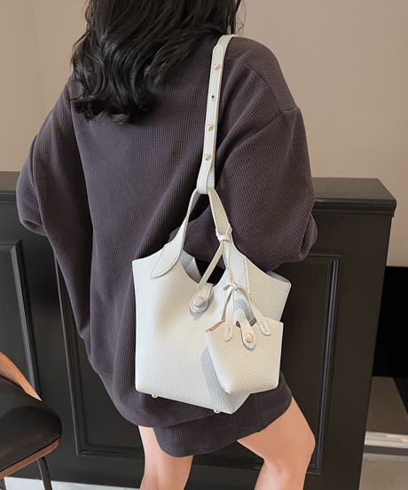 cubic leather handbag / 6color　hm2769