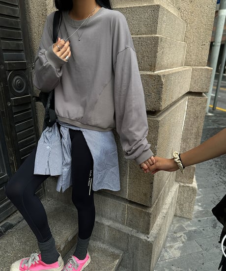loose casual sweatshirt / 2color　hm1701