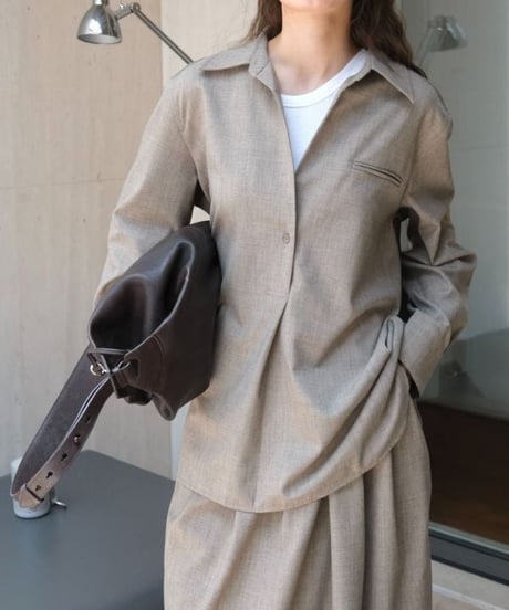 tuck skipper shirt / 2color　hm2014