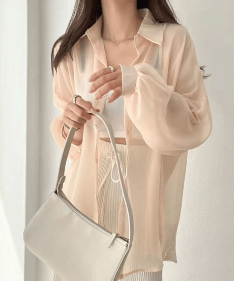 sheer loose shirt / 7color　hm2881