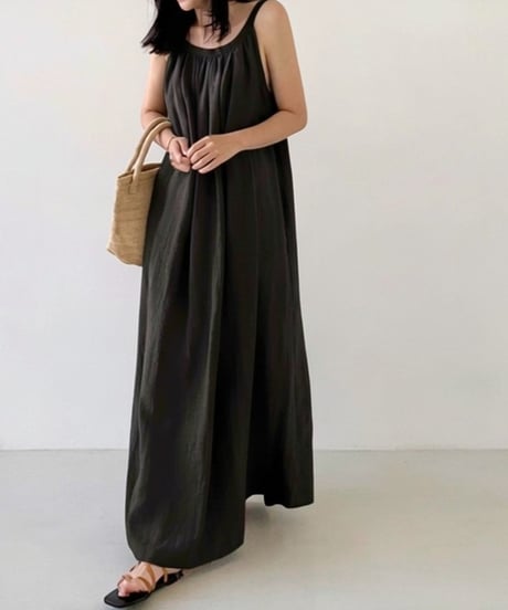 《即納》sleeveless loose dress / 3color　hm2923