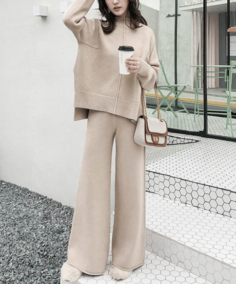 relaxed knit set-up / 2color　hm2597