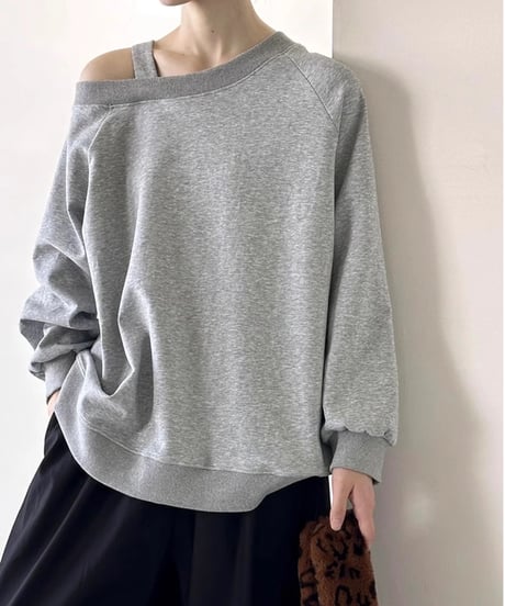 one shoulder loose top / 3color　hm1708