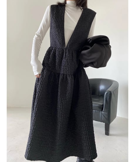 v neck strap dress　hm2026
