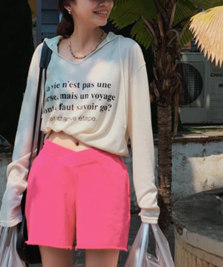 cut-off sweat shorts / 4color　hm1460