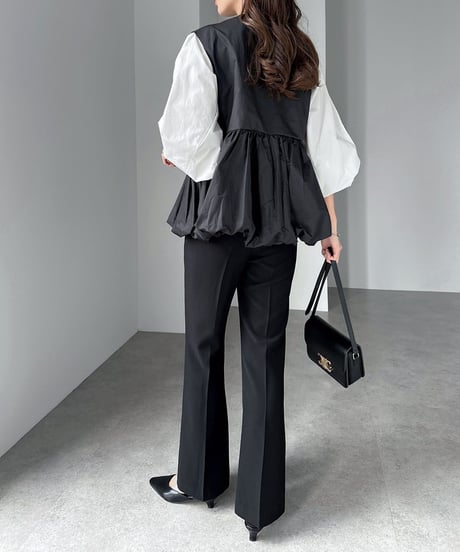 peplum zip-up vest / 3color　hm2572