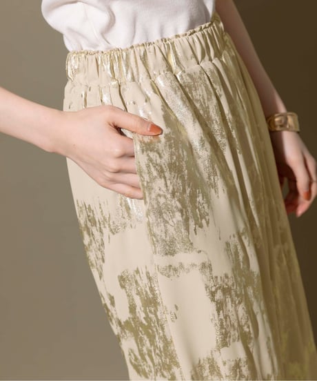 metallic wide pants / 2color　hm1595