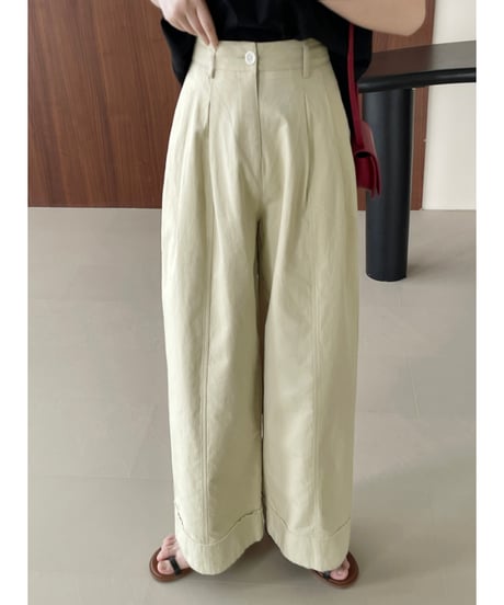 tuck wide pants / 2color　hm1602