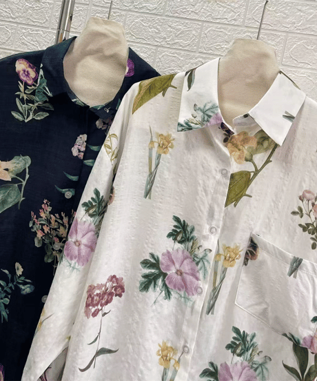botanical sheer shirt / 2color　hm1882
