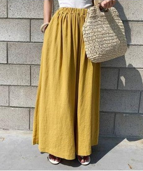 wide skirt pants / 4color　hm2904
