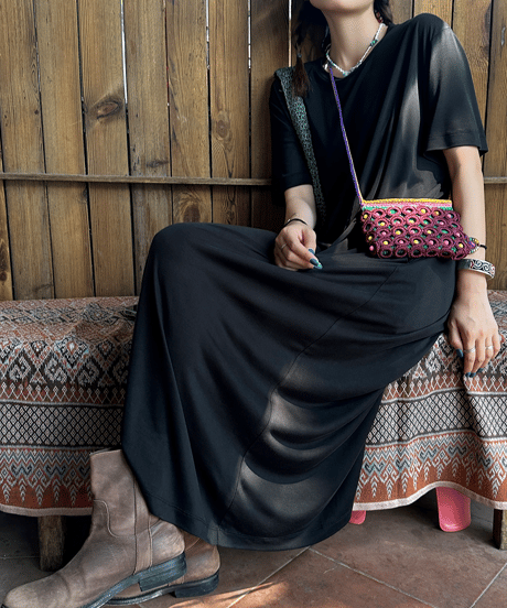 back open tee dress / 2color　hm1459