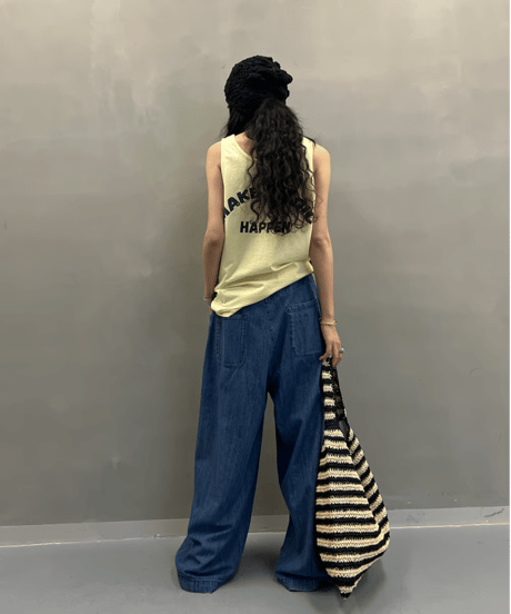 drawstring denim pants / 2color　hm2347