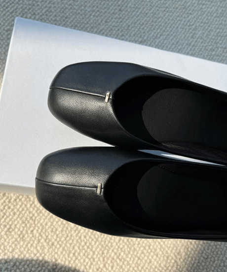 metal bar flat shoes / 2color　hm1539