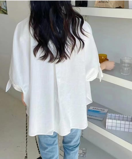 ribbon sleeve blouse / 3color　hm2637