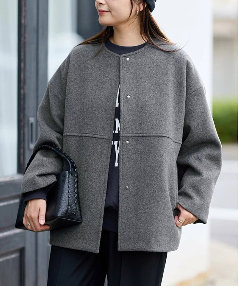C.E 24SS COLLARLESS JACKET｜L｜新品未使用 collarless short jacket / 4color hm2624 | Her Me