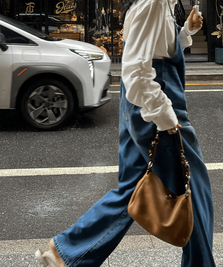tuck denim overall / 2color　hm1277