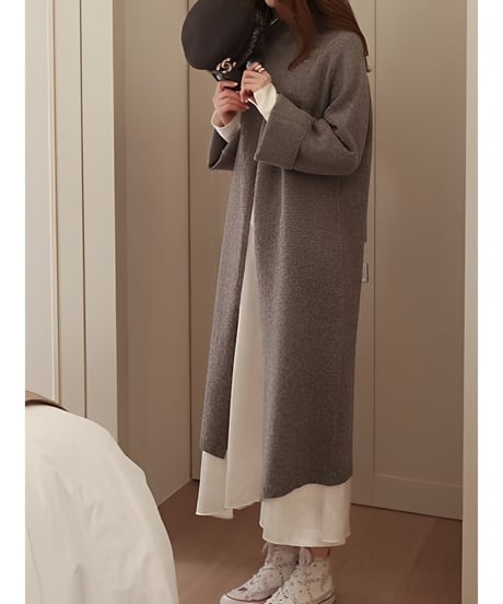 slit turtleneck knit / 3color　hm1876