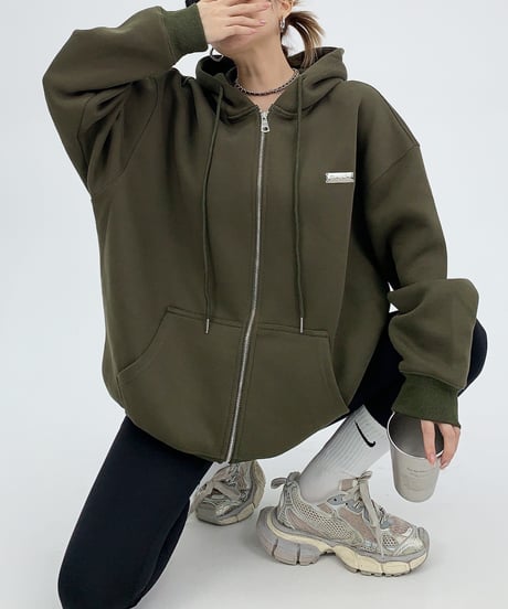 basic zip hoodie / 4color 　hm1946