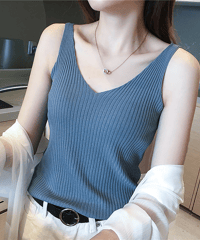 rib knit camisole / 8color　hm2902