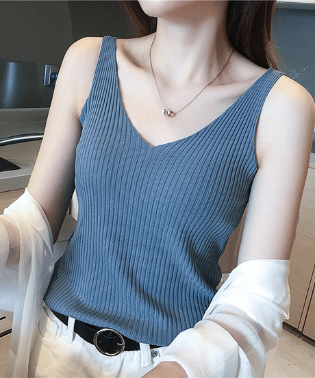 rib knit camisole / 8color　hm2902