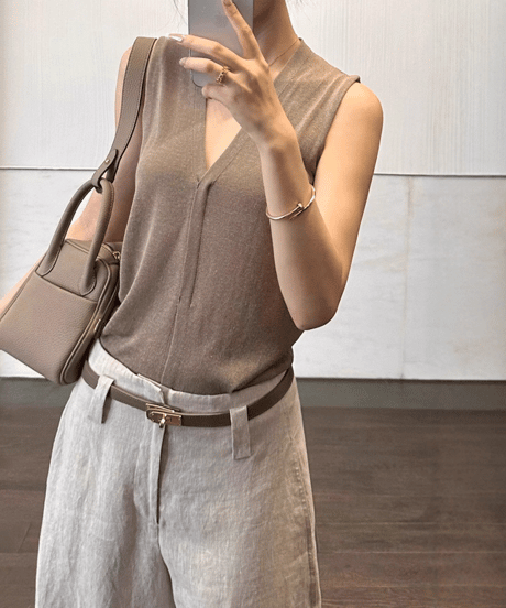 summer knit vest / 3color　hm2416