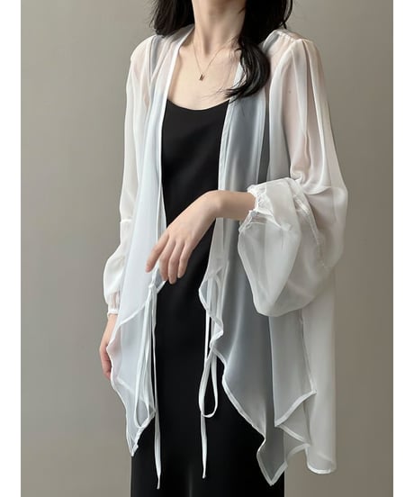 sheer layerd cardigan / 3color　hm2879