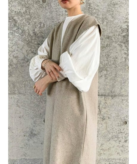 deep v-neck dress / 3color　hm2527