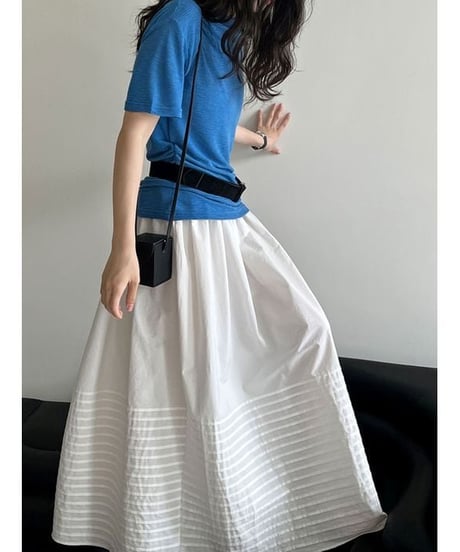 border hem skirt / 3color　hm2298