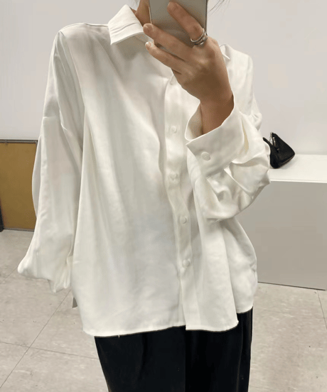 pleats back blouse / 2color　hm2823