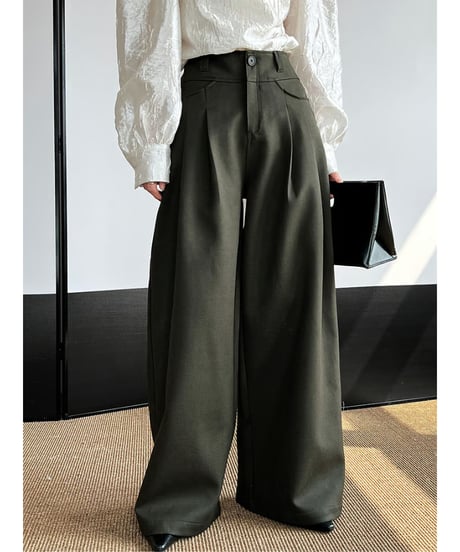 draped wide pants / 2color　hm2050