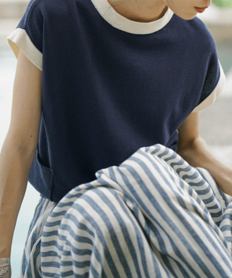 french sleeve knit top / 2color　hm1490