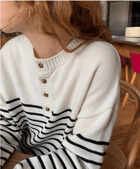 stripe knit top　hm2665