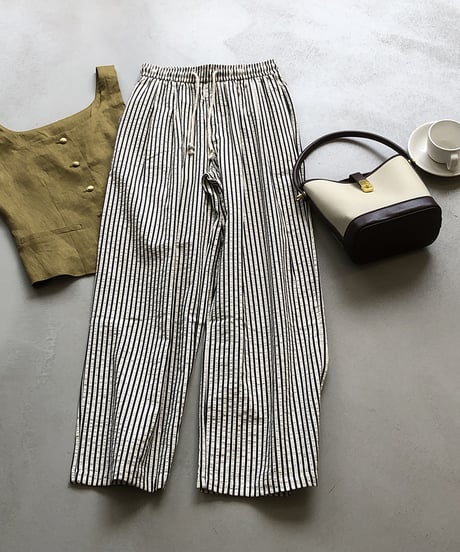 stripe wide-leg pants　hm1375