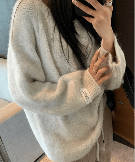 sleeve tag knit / 6color　hm1884