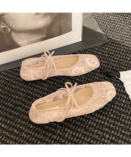 lace flat shoes / 3color　hm2858
