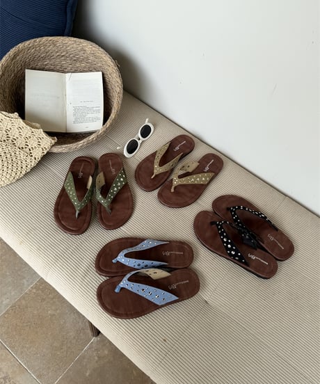 studs strap sandal / 4color　hm2259