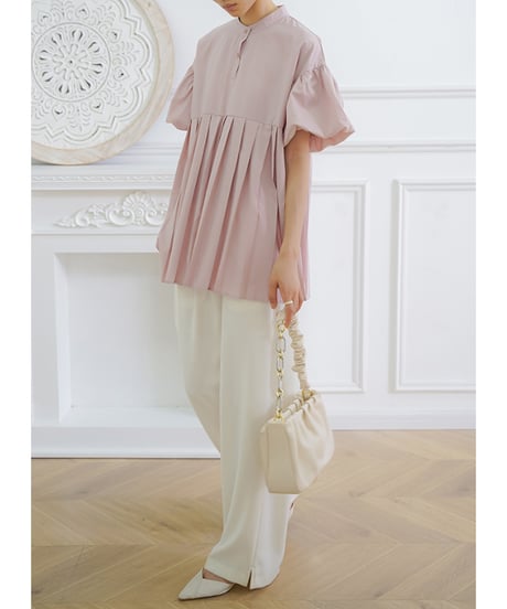 pleated tunic shirt / 5color　hm2961