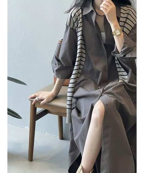 light split dress / 3color　hm2536