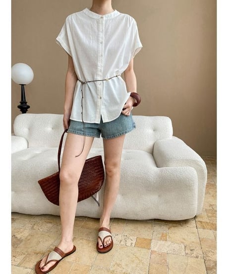 front button blouse / 3color　hm2313