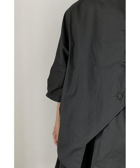 asymmetrical shirt / 2color　hm2505